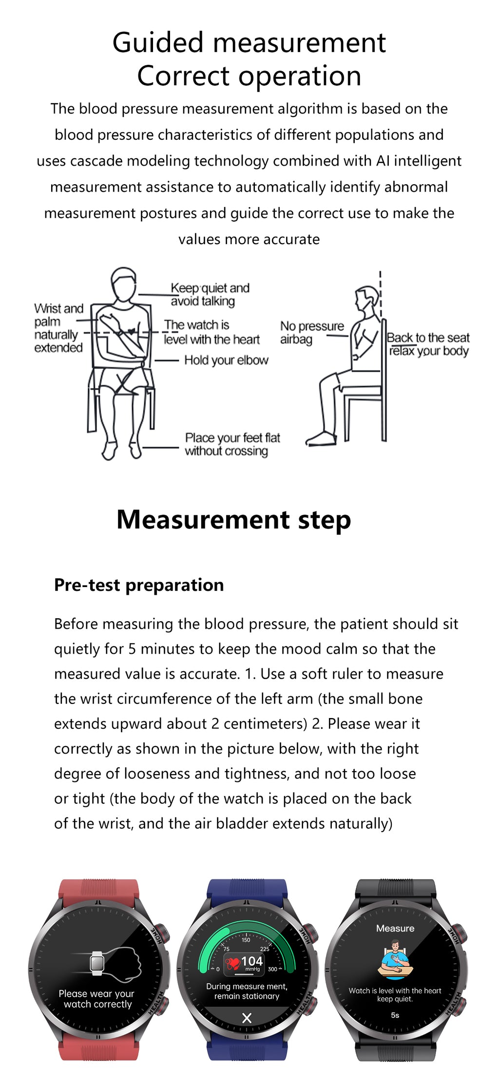 New smartwatch S26 Air pump+airbag true blood pressure accurate test Bluetooth call ECG electrocardiogram blood sugar uric acid blood lipid body temperature blood oxygen sleep monitoring breathing training ECG NFC SOS