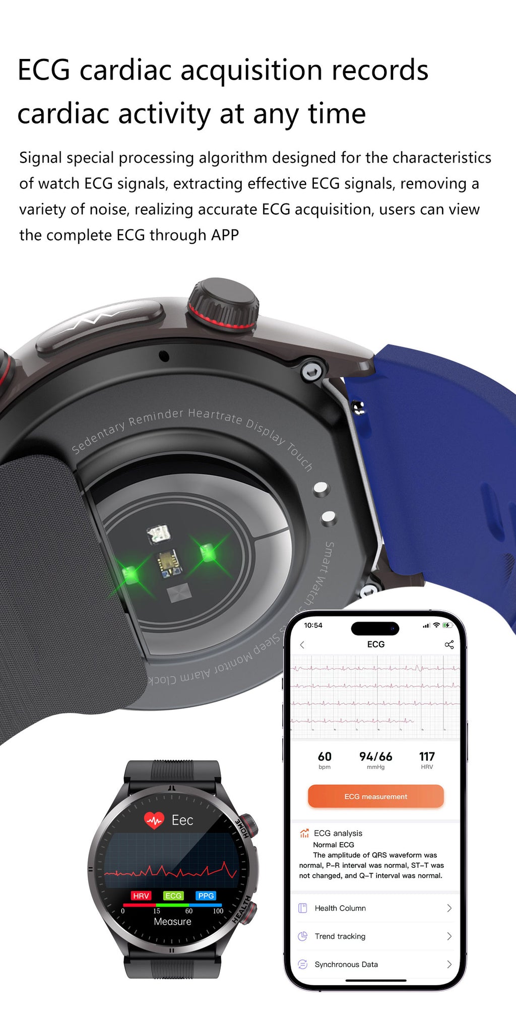 New smartwatch S26 Air pump+airbag true blood pressure accurate test Bluetooth call ECG electrocardiogram blood sugar uric acid blood lipid body temperature blood oxygen sleep monitoring breathing training ECG NFC SOS