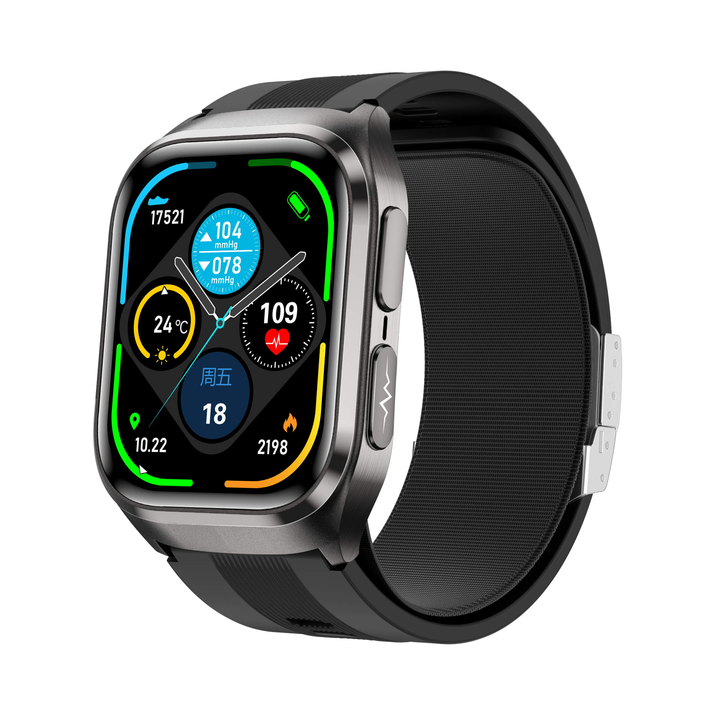 New smartwatch S17 airbag blood pressure monitoring NFC SOS ECG electrocardiogram Sport blood sugar uric acid blood lipid body temperature blood oxygen sleep monitoring breathing training Lover gift