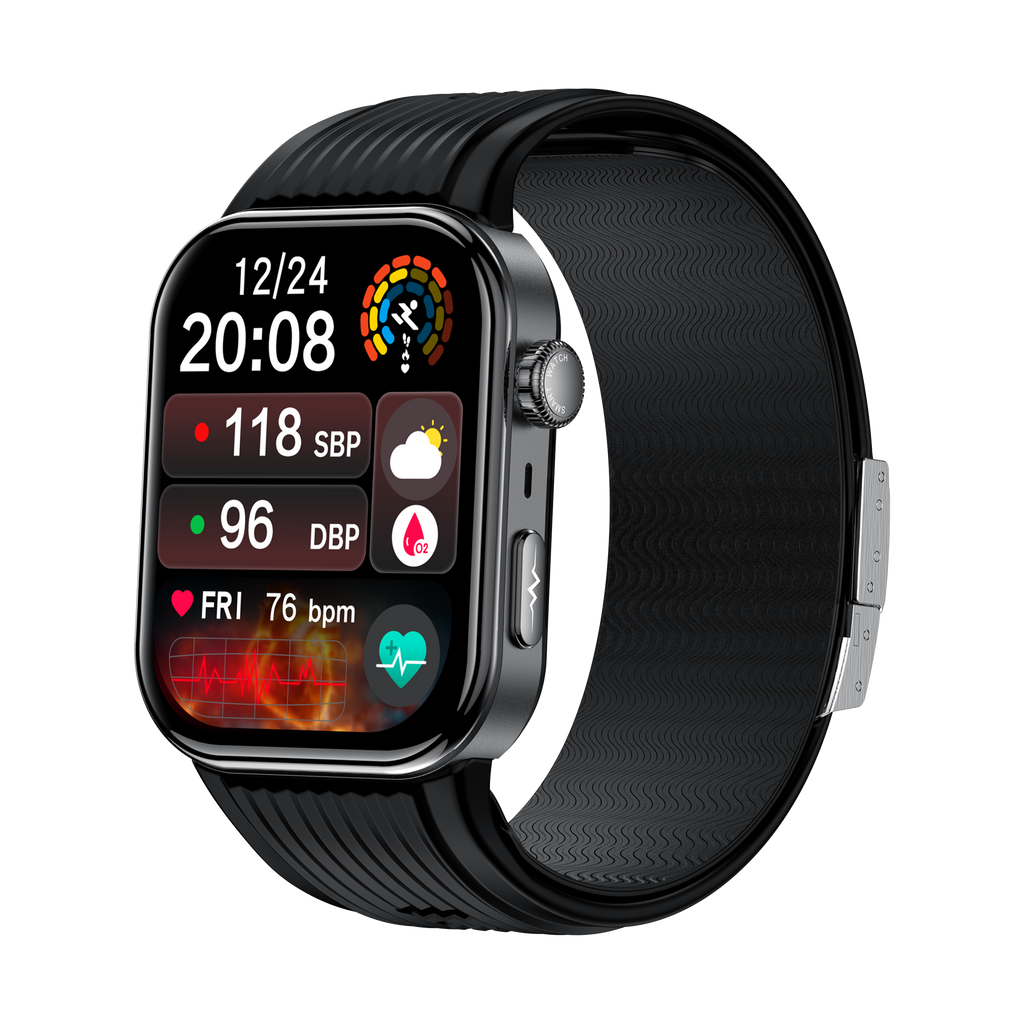 New smartwatch S191 Air pump+airbag type true blood pressure accurate test Bluetooth call ECG electrocardiogram blood sugar uric acid blood lipid body temperature blood oxygen sleep monitoring breathing training.