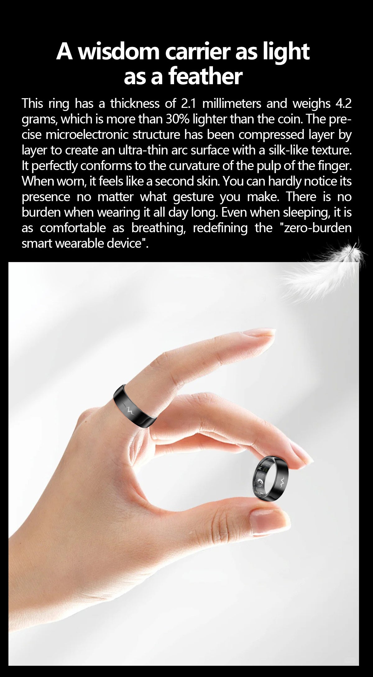 New smart ring Q520 lover's gift ceramic material heart rate sleep blood sugar exercise monitoring hot sale！