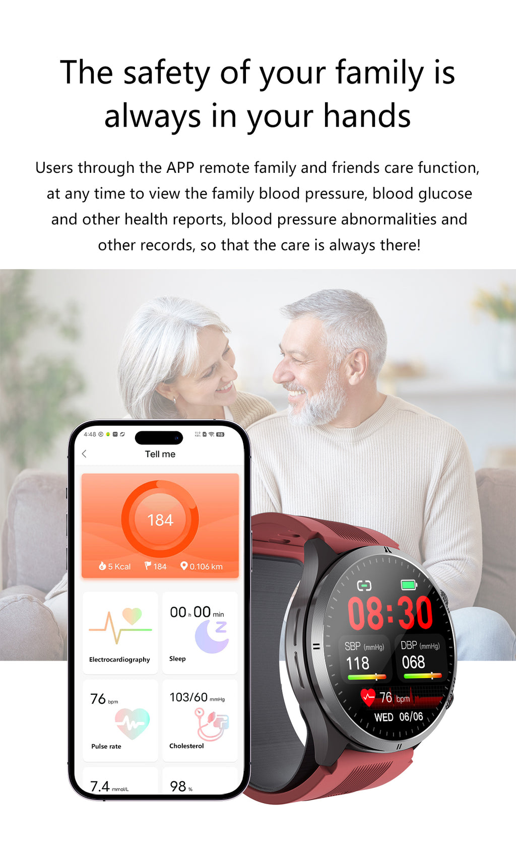 New smartwatch S26 Air pump+airbag true blood pressure accurate test Bluetooth call ECG electrocardiogram blood sugar uric acid blood lipid body temperature blood oxygen sleep monitoring breathing training ECG NFC SOS