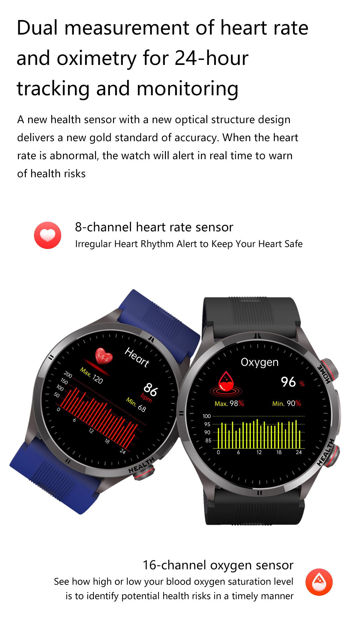New smartwatch S26 Air pump+airbag true blood pressure accurate test Bluetooth call ECG electrocardiogram blood sugar uric acid blood lipid body temperature blood oxygen sleep monitoring breathing training ECG NFC SOS