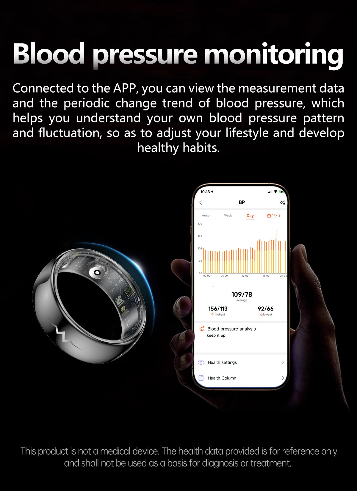 New smart ring Q520 lover's gift ceramic material heart rate sleep blood sugar exercise monitoring hot sale！