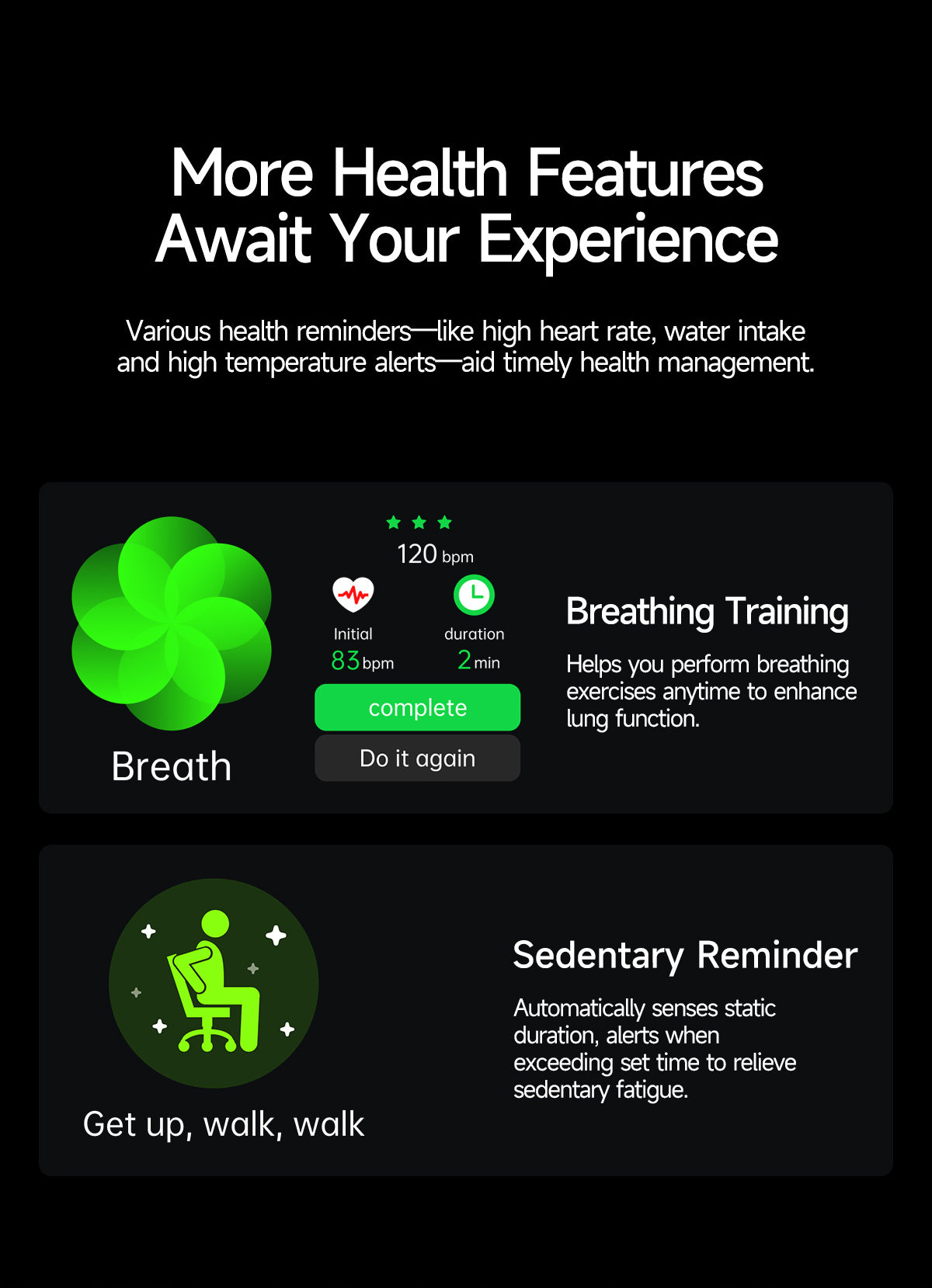 New smartwatch E810 Dual probe laser health therapy function Bluetooth call ECG electrocardiogram blood sugar uric acid blood lipid body temperature blood oxygen sleep monitoring breathing training.