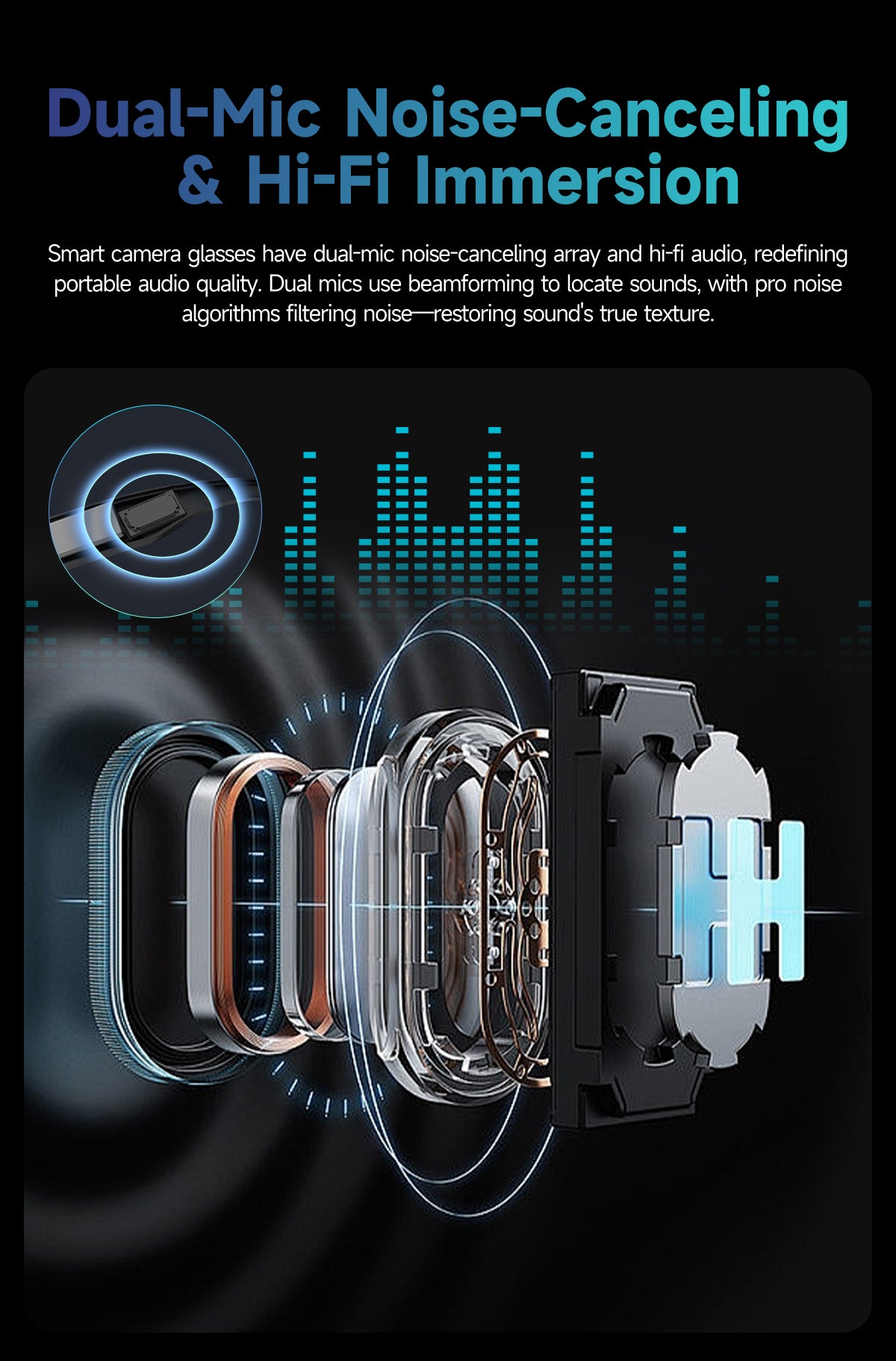 Smart glasses Photography glasses W610 AI translation 8 million pixels Wi-Fi slide-to-touch New Fashion Arrivals.
