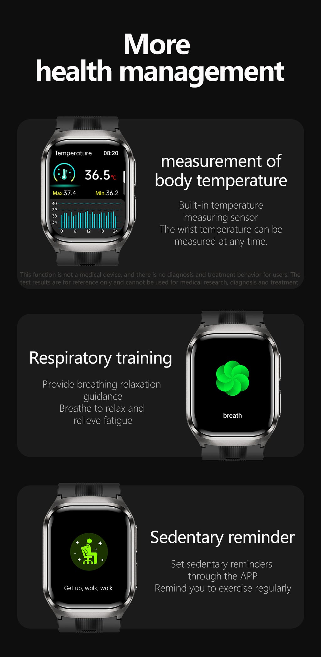 New smartwatch S17 airbag blood pressure monitoring NFC SOS ECG electrocardiogram Sport blood sugar uric acid blood lipid body temperature blood oxygen sleep monitoring breathing training Lover gift