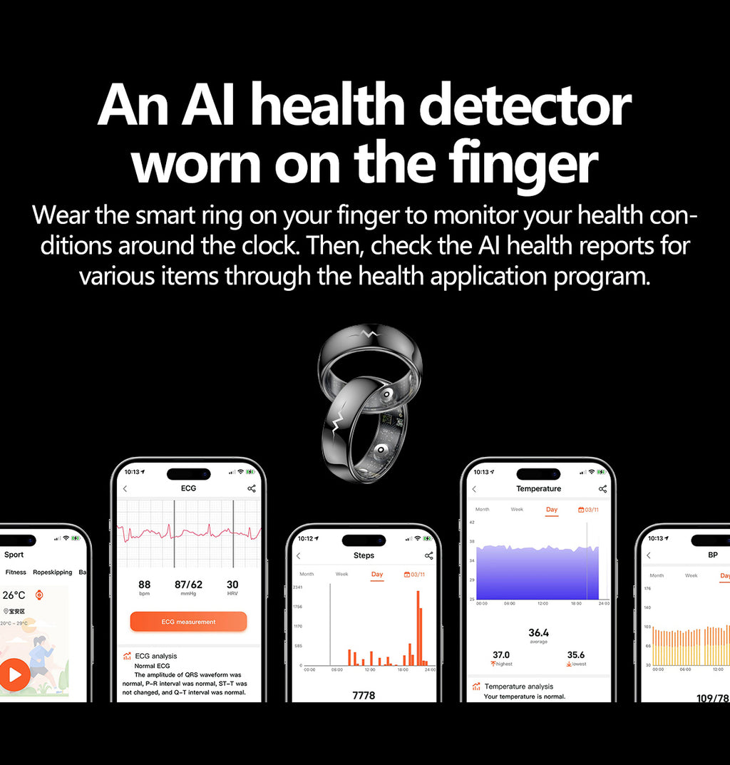 New smart ring Q520 lover's gift ceramic material heart rate sleep blood sugar exercise monitoring hot sale！