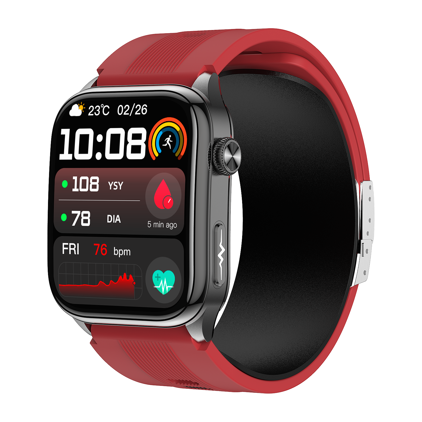 New smartwatch S101 lover's Gift bluetooth call health monitoring True blood pressure Air pump Blood glucose NFC ECG SOS