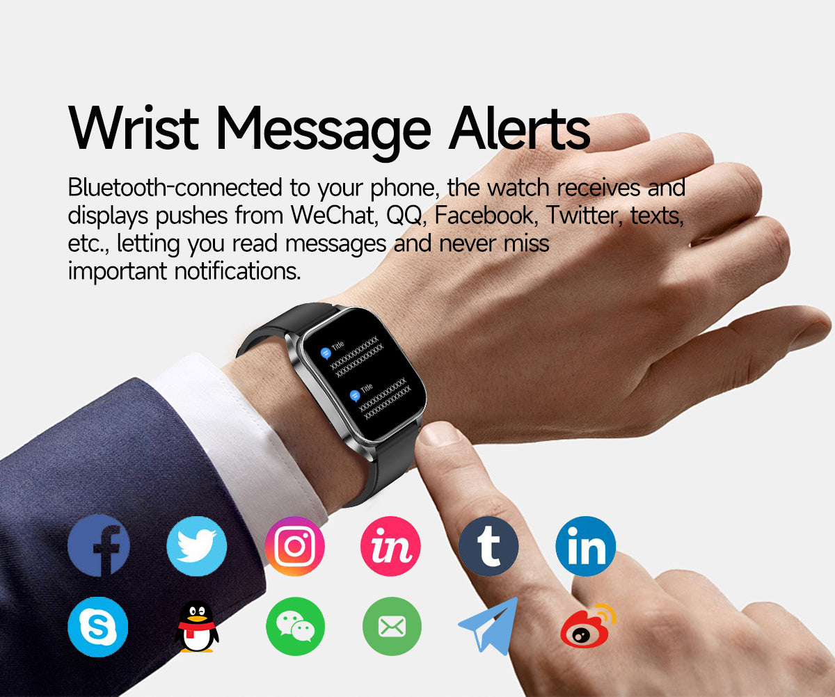 New smartwatch E810 Dual probe laser health therapy function Bluetooth call ECG electrocardiogram blood sugar uric acid blood lipid body temperature blood oxygen sleep monitoring breathing training.