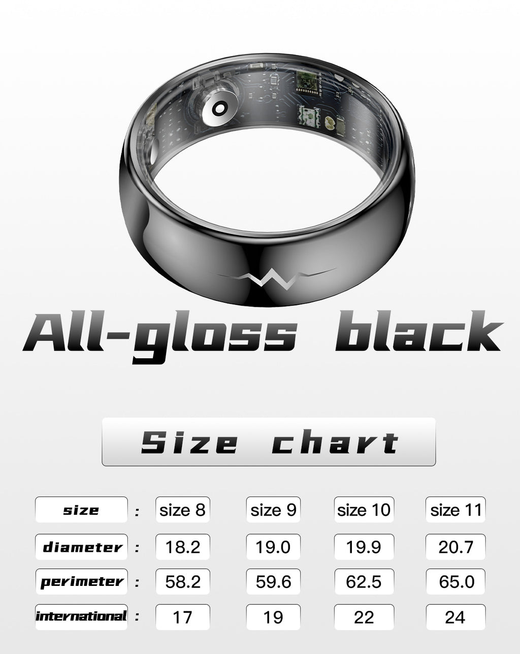 New smart ring Q520 lover's gift ceramic material heart rate sleep blood sugar exercise monitoring hot sale！