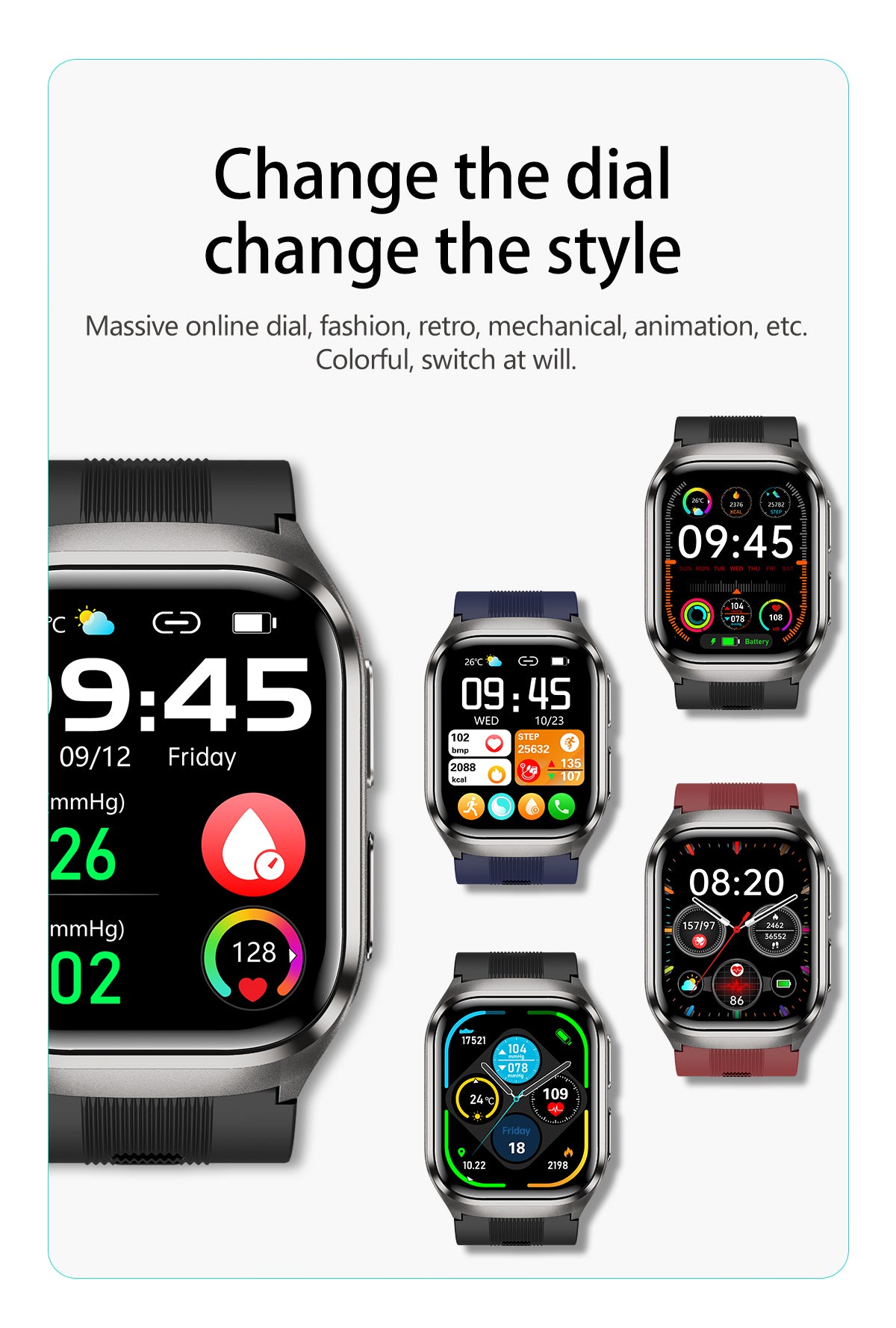 New smartwatch S17 airbag blood pressure monitoring NFC SOS ECG electrocardiogram Sport blood sugar uric acid blood lipid body temperature blood oxygen sleep monitoring breathing training Lover gift