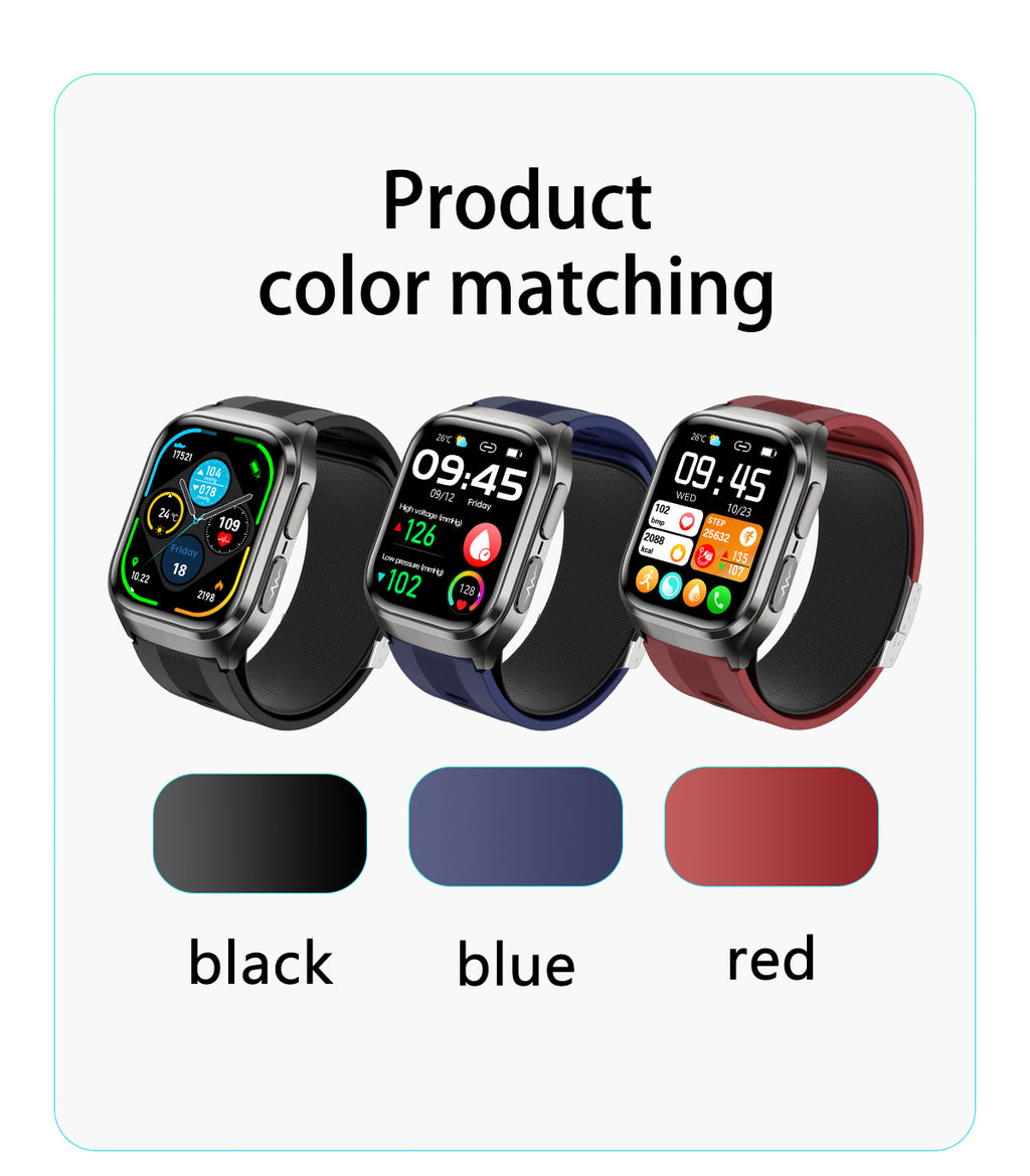 New smartwatch S17 airbag blood pressure monitoring NFC SOS ECG electrocardiogram Sport blood sugar uric acid blood lipid body temperature blood oxygen sleep monitoring breathing training Lover gift