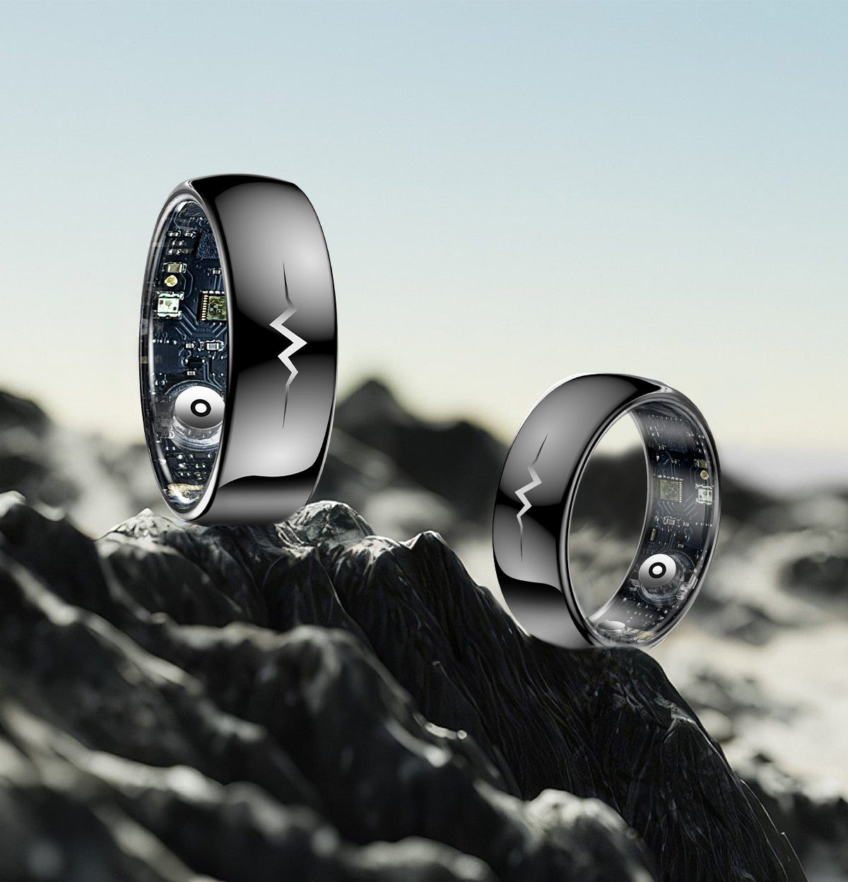 New smart ring Q520 lover's gift ceramic material heart rate sleep blood sugar exercise monitoring hot sale！