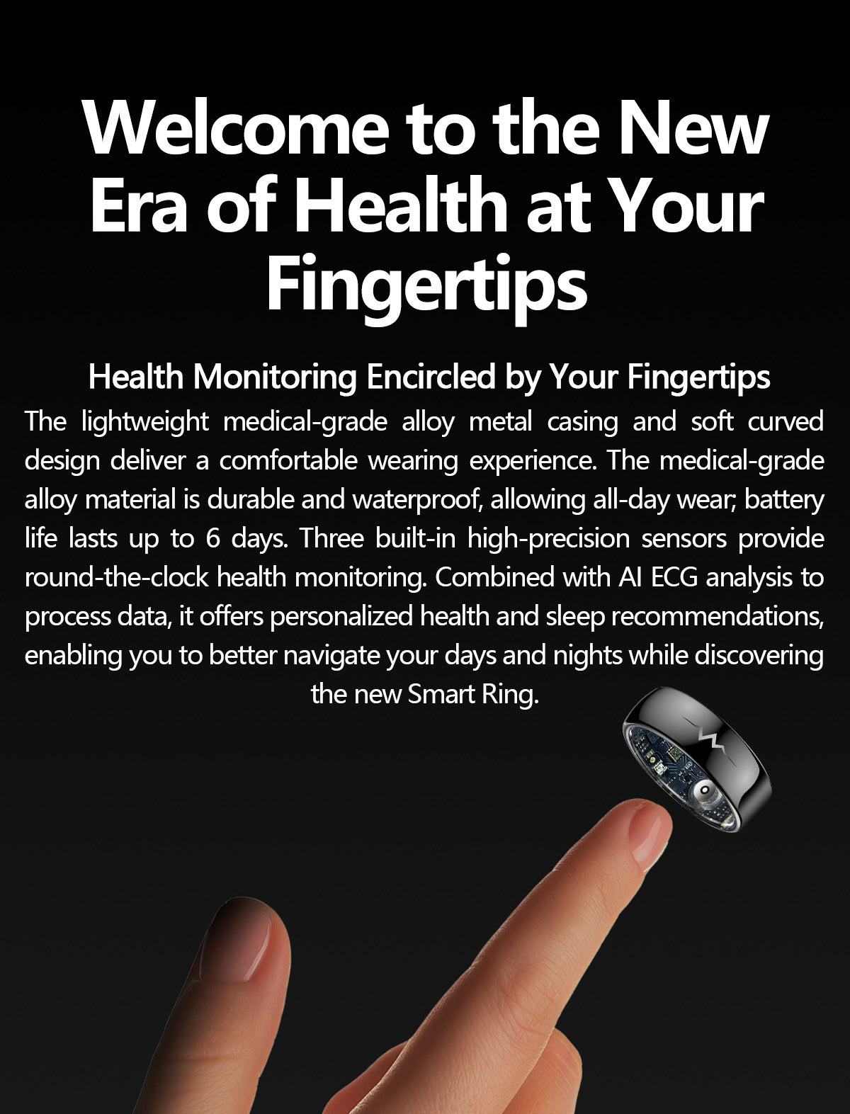 New smart ring Q520 lover's gift ceramic material heart rate sleep blood sugar exercise monitoring hot sale！