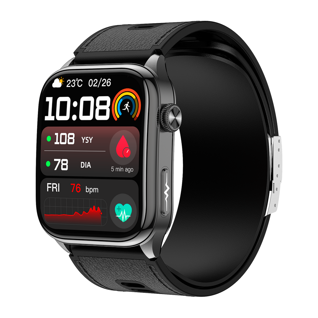 New smartwatch S101 lover's Gift bluetooth call health monitoring True blood pressure Air pump Blood glucose NFC ECG SOS