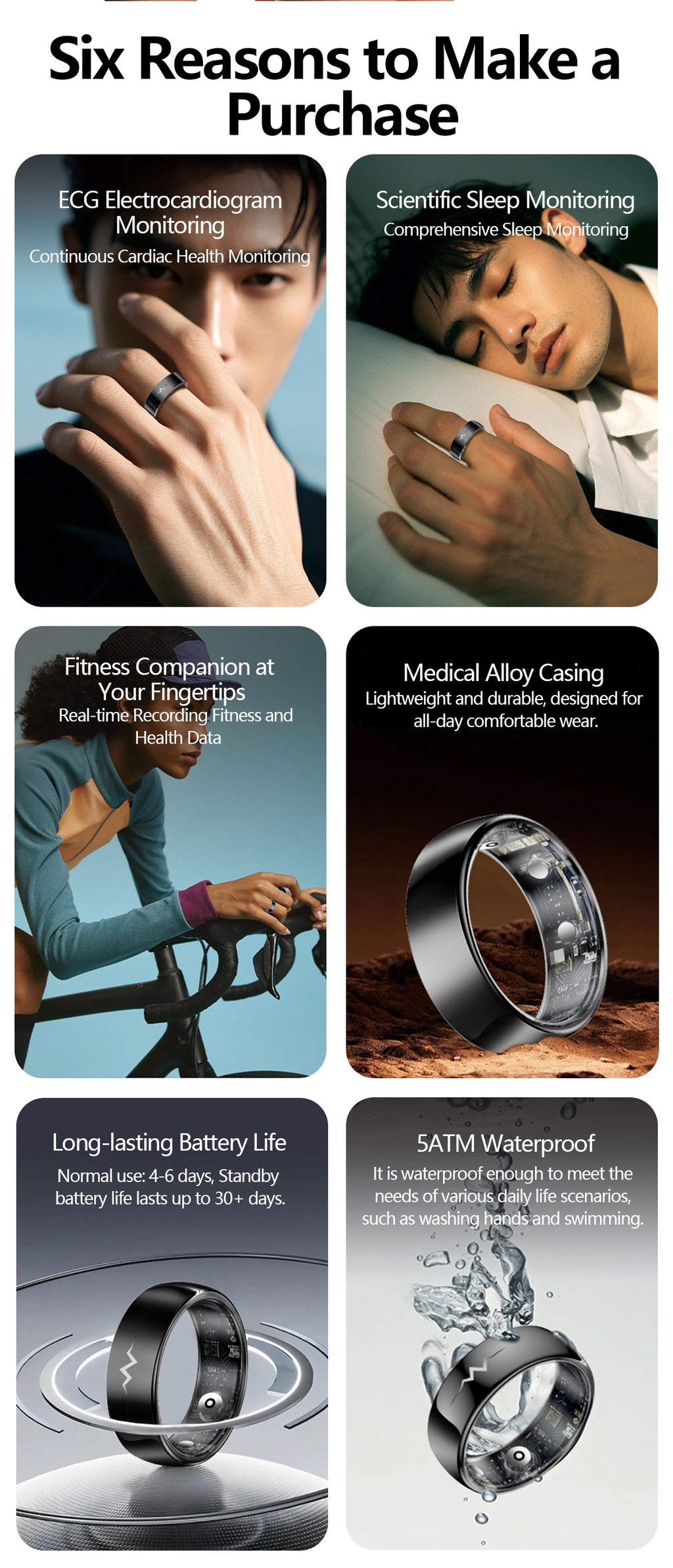 New smart ring Q520 lover's gift ceramic material heart rate sleep blood sugar exercise monitoring hot sale！
