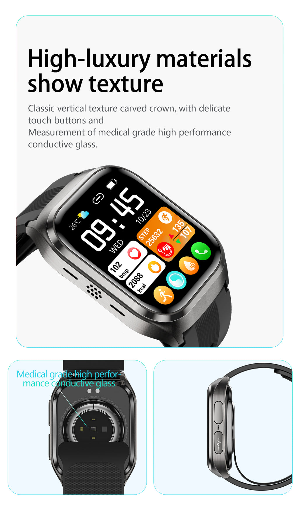 New smartwatch S17 airbag blood pressure monitoring NFC SOS ECG electrocardiogram Sport blood sugar uric acid blood lipid body temperature blood oxygen sleep monitoring breathing training Lover gift