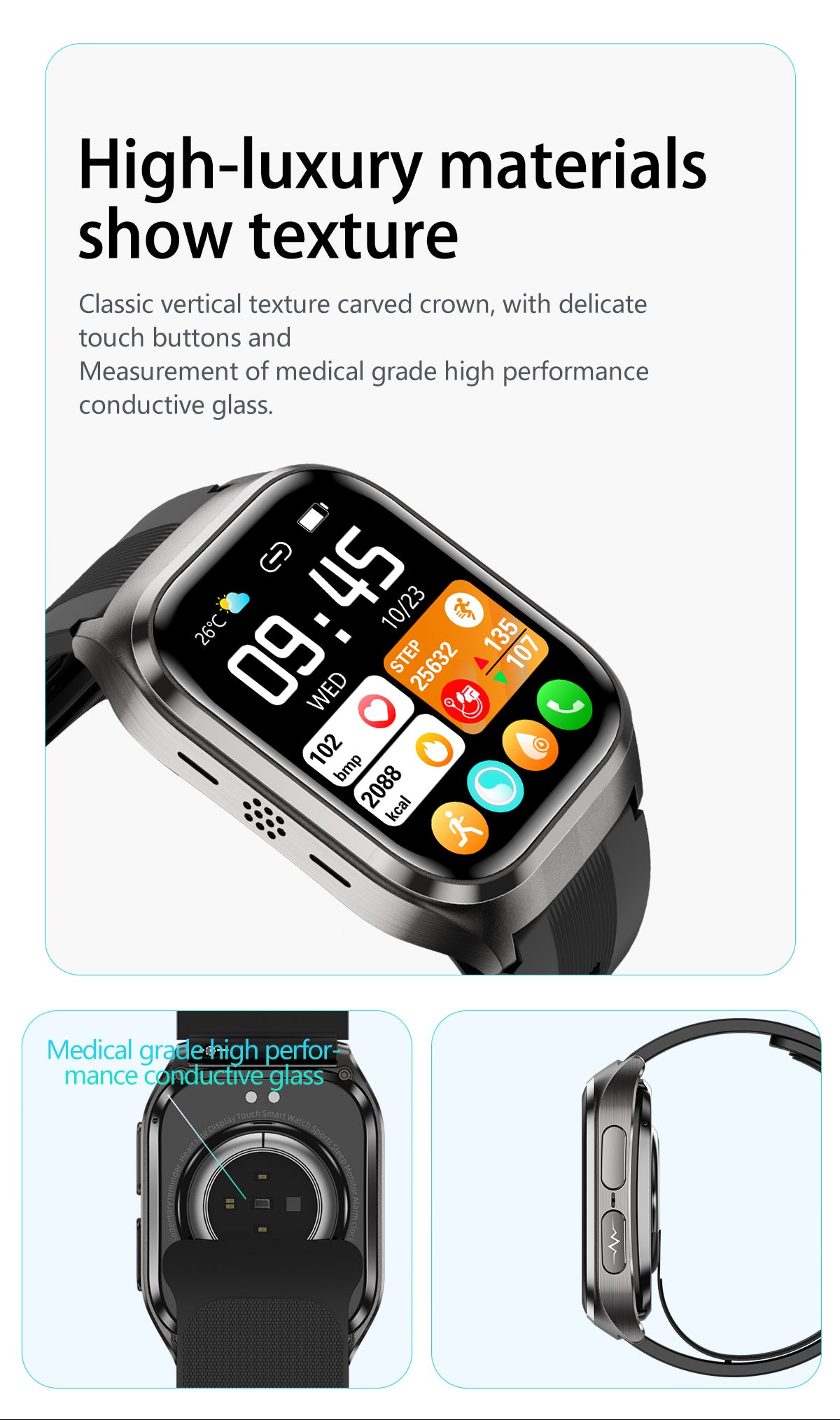 New smartwatch S17 airbag blood pressure monitoring NFC SOS ECG electrocardiogram Sport blood sugar uric acid blood lipid body temperature blood oxygen sleep monitoring breathing training Lover gift