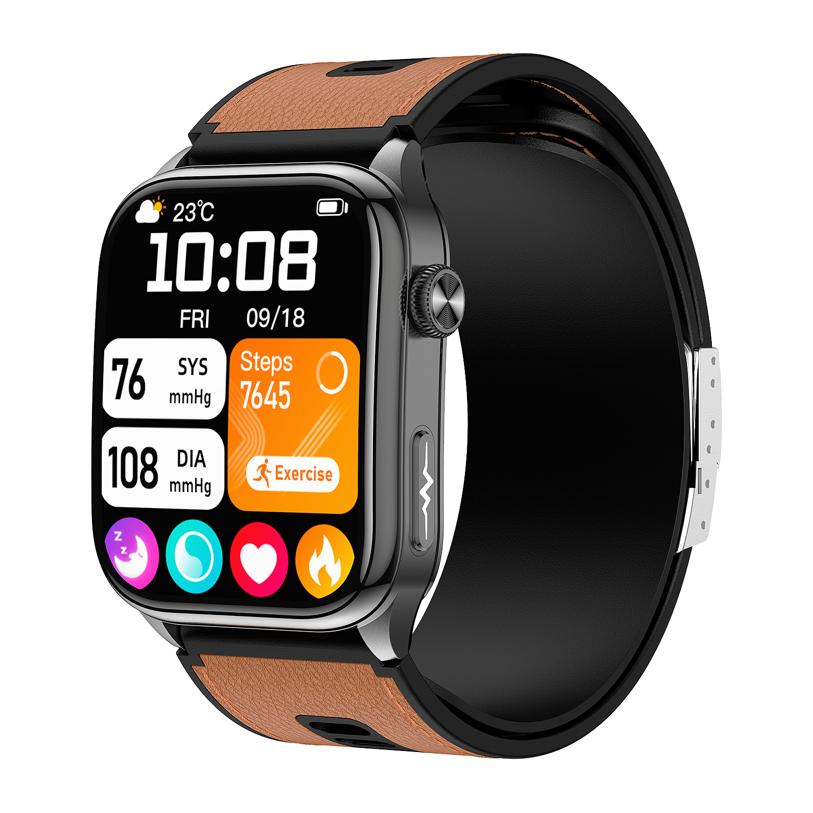 New smartwatch S101 lover's Gift bluetooth call health monitoring True blood pressure Air pump Blood glucose NFC ECG SOS