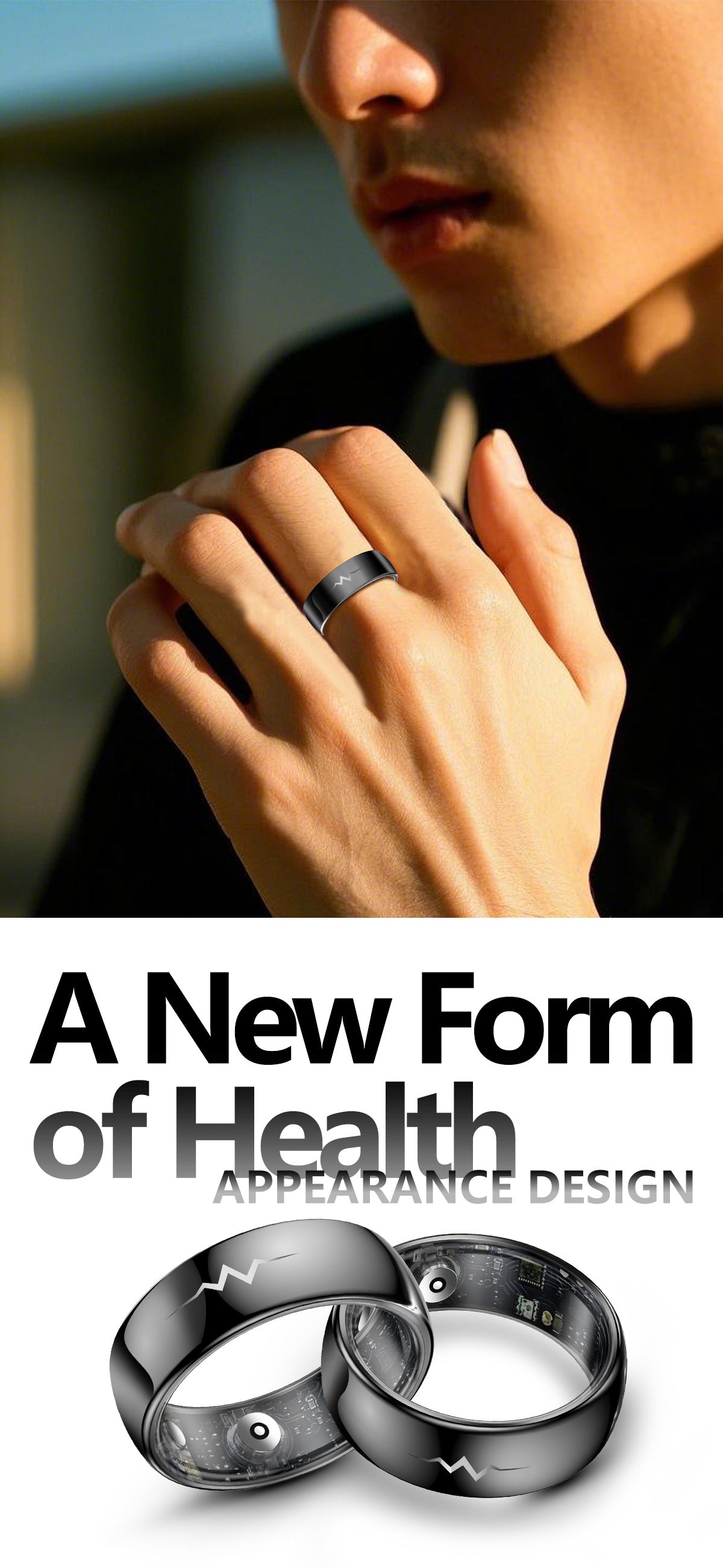 New smart ring Q520 lover's gift ceramic material heart rate sleep blood sugar exercise monitoring hot sale！
