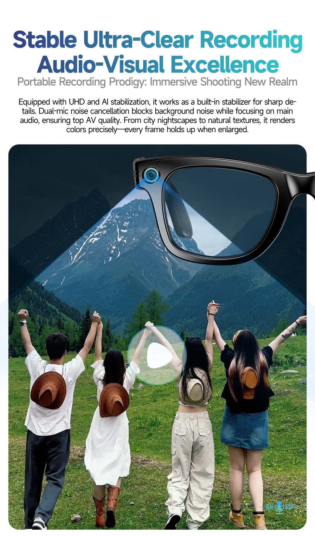 Smart glasses Photography glasses W610 AI translation 8 million pixels Wi-Fi slide-to-touch New Fashion Arrivals.