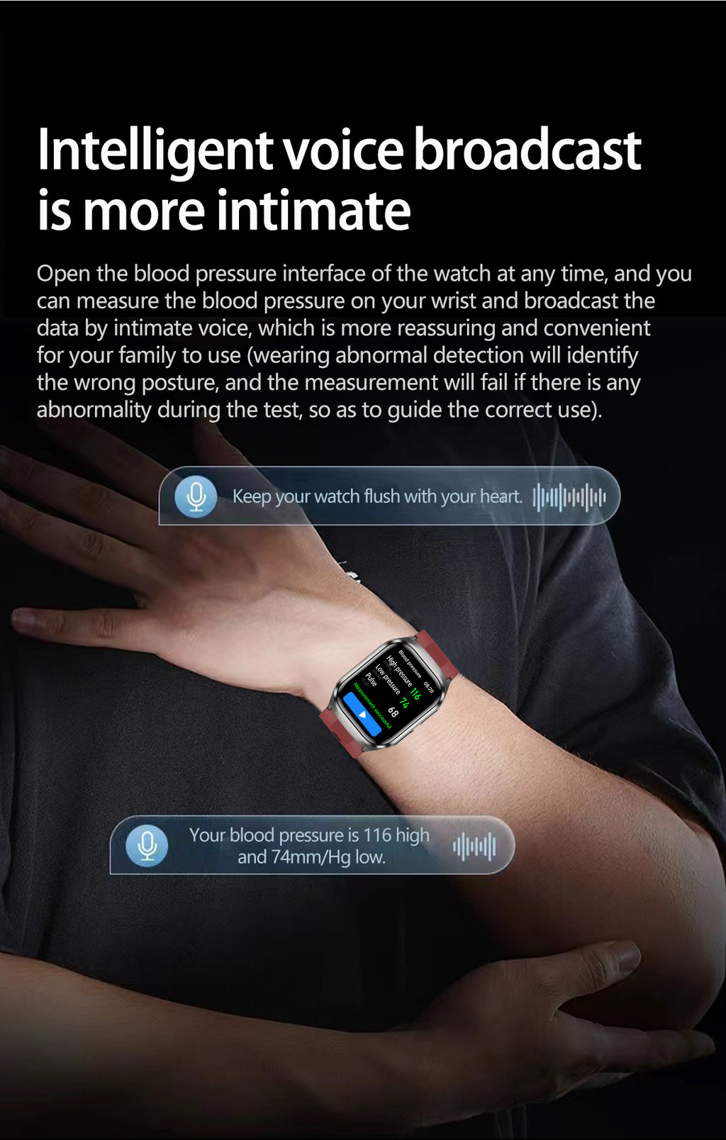 New smartwatch S17 airbag blood pressure monitoring NFC SOS ECG electrocardiogram Sport blood sugar uric acid blood lipid body temperature blood oxygen sleep monitoring breathing training Lover gift