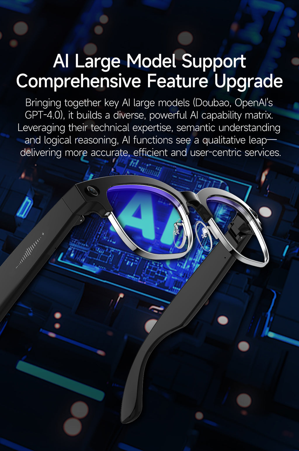 Smart glasses Photography glasses W630 AI translation Wi-Fi slide-to-touch New Fashion Arrivals.