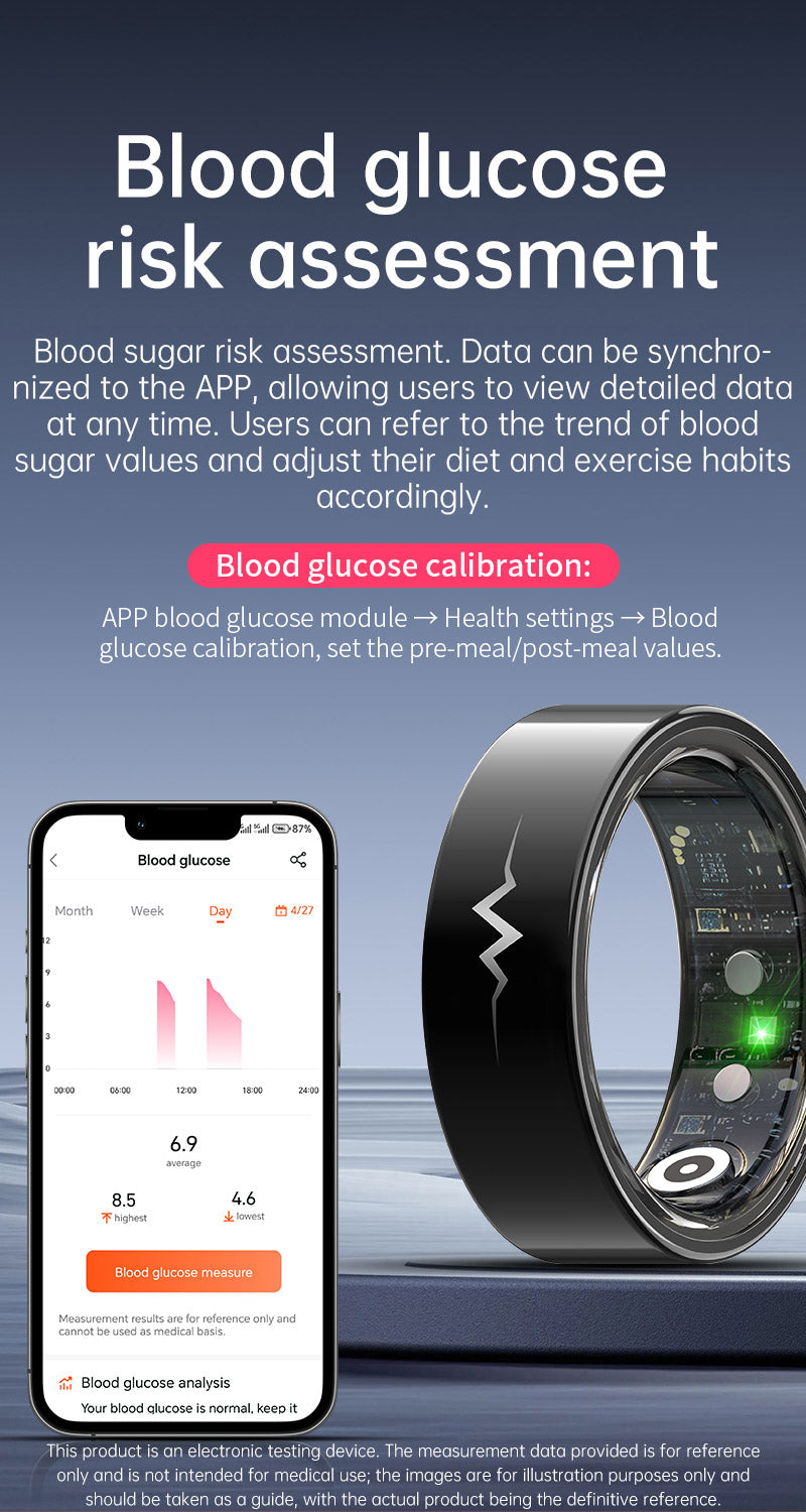 New smart ring R1005 lover's gift heart rate sleep blood sugar exercise monitoring hot sale！