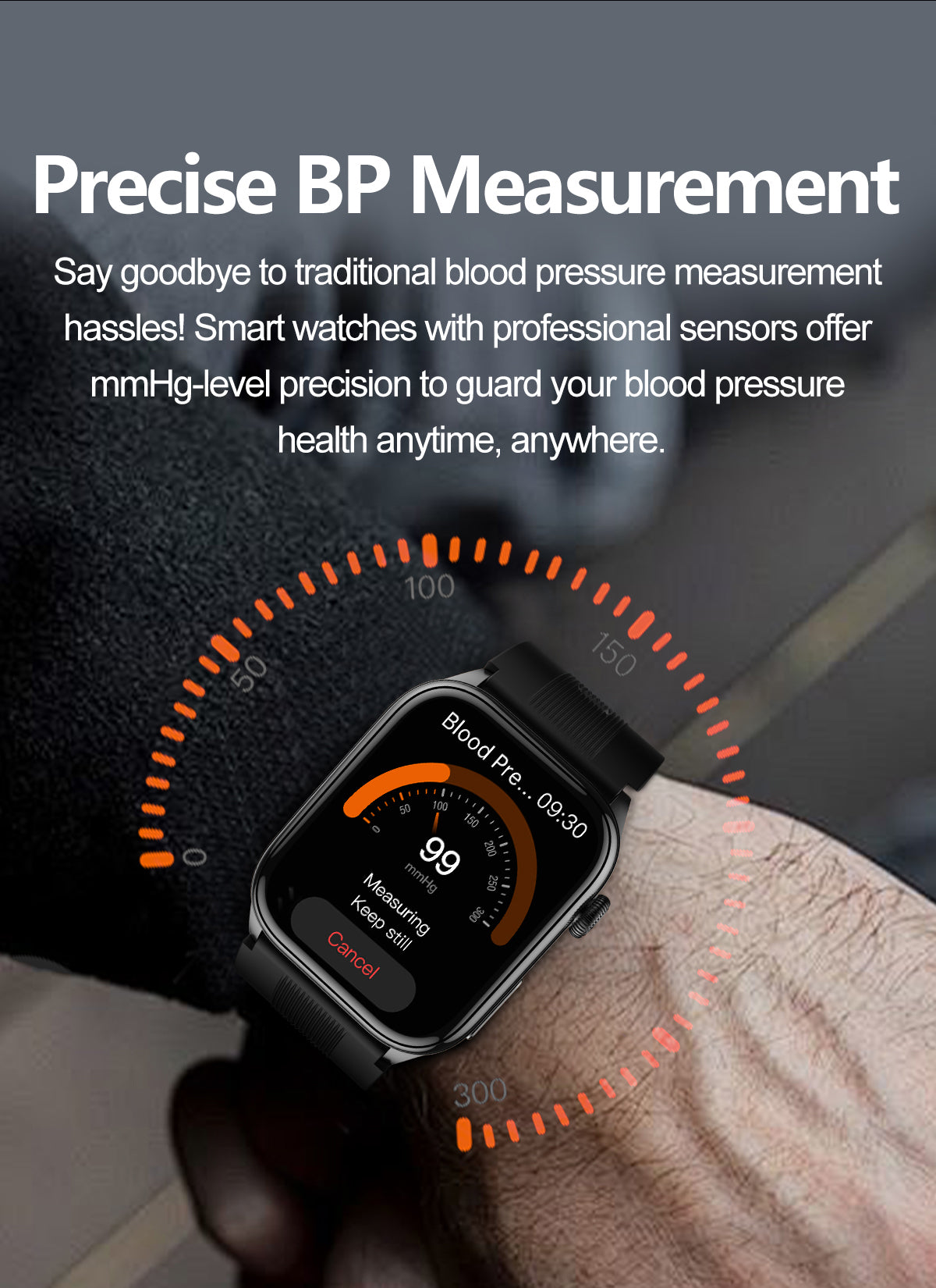 New smartwatch S101 lover's Gift bluetooth call health monitoring True blood pressure Air pump Blood glucose NFC ECG SOS