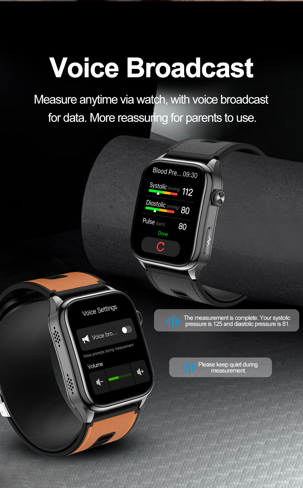 New smartwatch S101 lover's Gift bluetooth call health monitoring True blood pressure Air pump Blood glucose NFC ECG SOS
