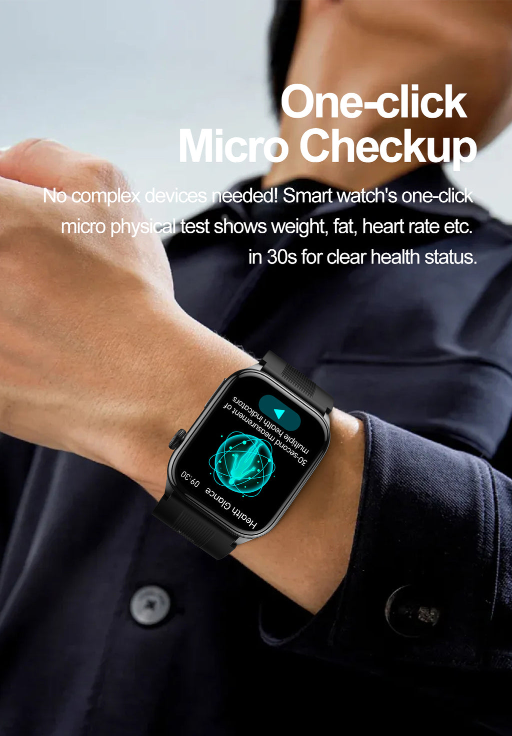 New smartwatch S101 lover's Gift bluetooth call health monitoring True blood pressure Air pump Blood glucose NFC ECG SOS