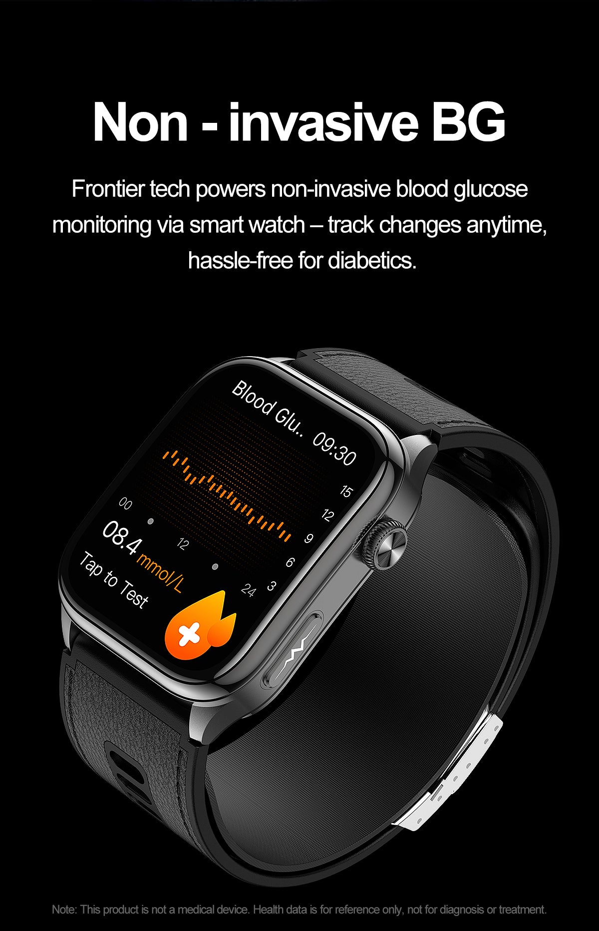 New smartwatch S101 lover's Gift bluetooth call health monitoring True blood pressure Air pump Blood glucose NFC ECG SOS
