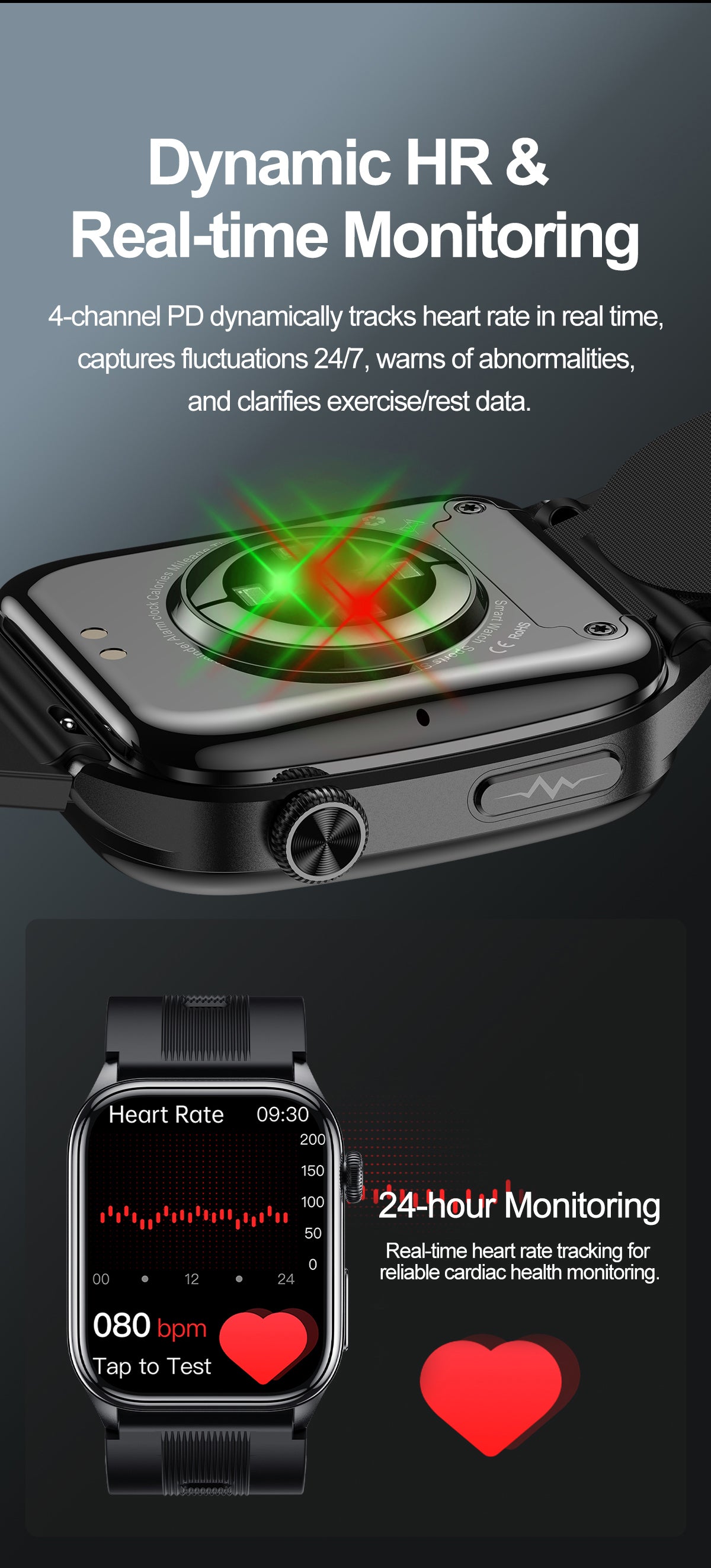New smartwatch S101 lover's Gift bluetooth call health monitoring True blood pressure Air pump Blood glucose NFC ECG SOS