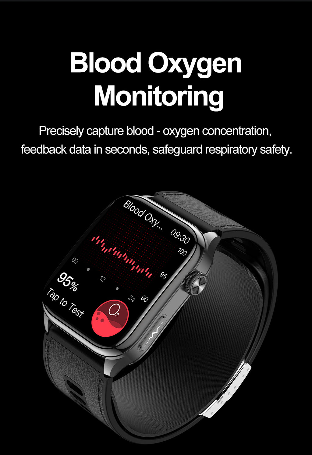 New smartwatch S101 lover's Gift bluetooth call health monitoring True blood pressure Air pump Blood glucose NFC ECG SOS