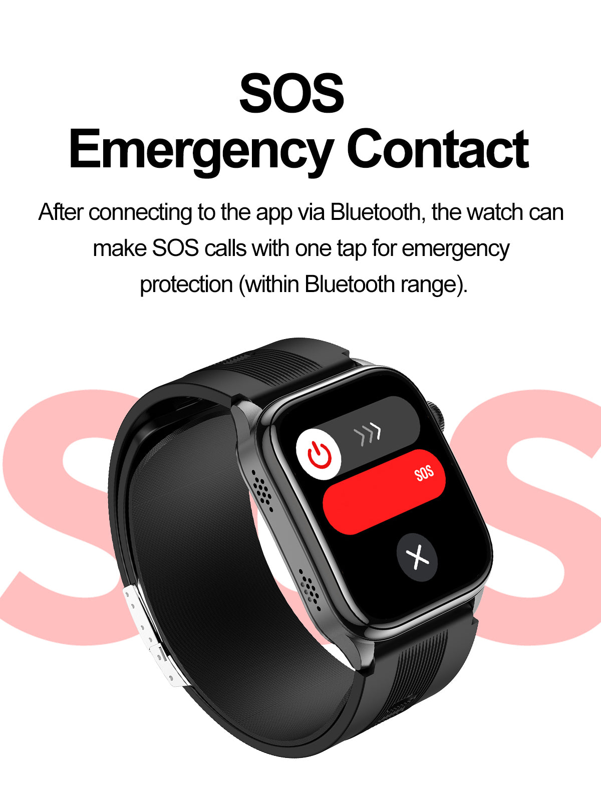 New smartwatch S101 lover's Gift bluetooth call health monitoring True blood pressure Air pump Blood glucose NFC ECG SOS