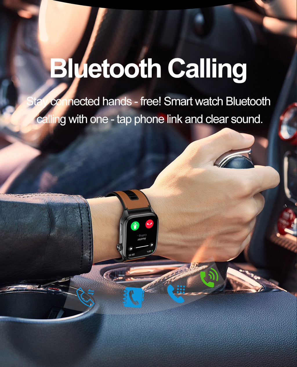 New smartwatch S101 lover's Gift bluetooth call health monitoring True blood pressure Air pump Blood glucose NFC ECG SOS