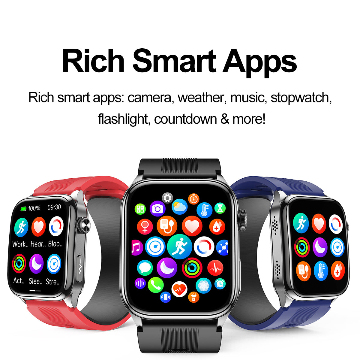 New smartwatch S101 lover's Gift bluetooth call health monitoring True blood pressure Air pump Blood glucose NFC ECG SOS