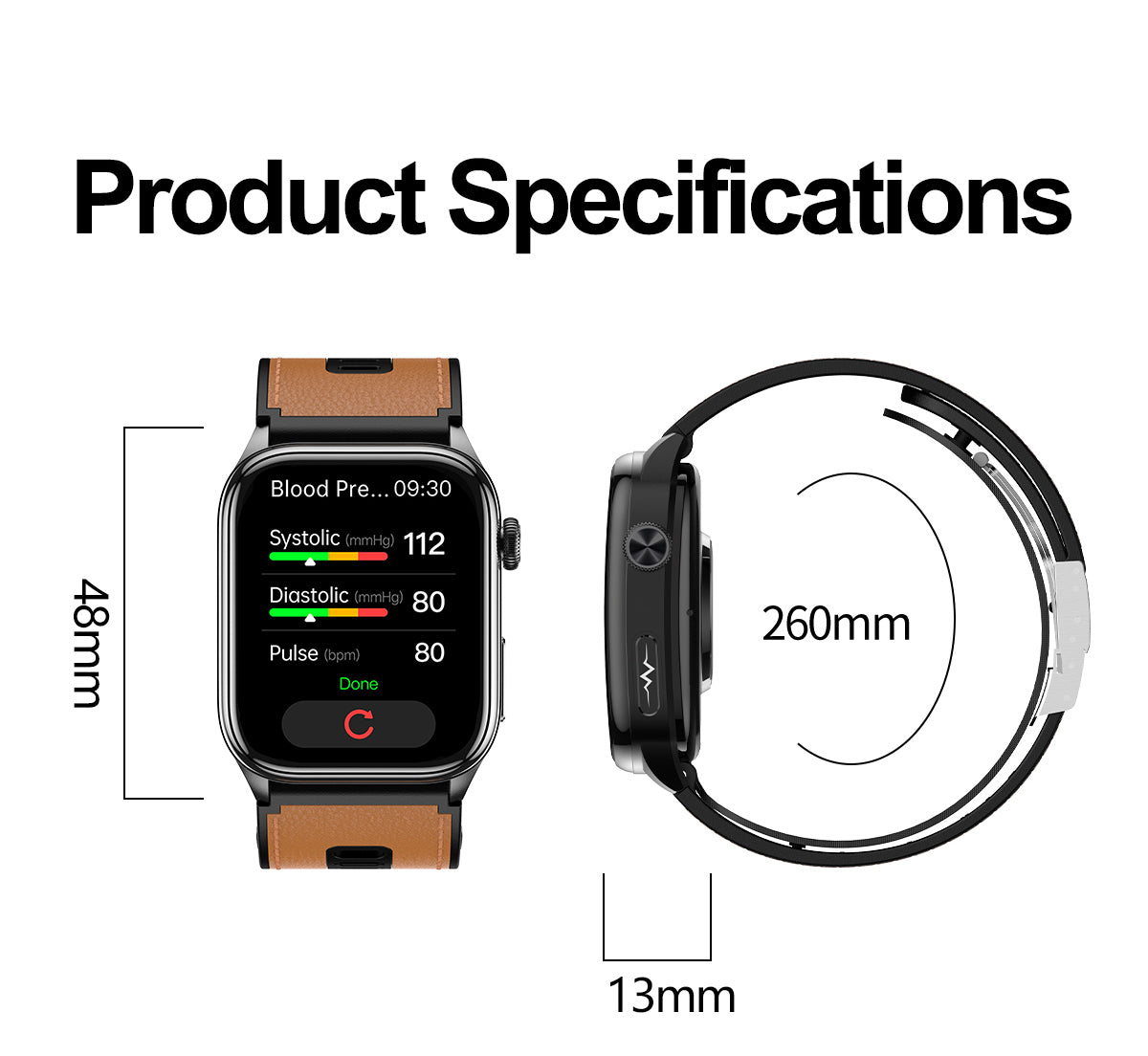 New smartwatch S101 lover's Gift bluetooth call health monitoring True blood pressure Air pump Blood glucose NFC ECG SOS