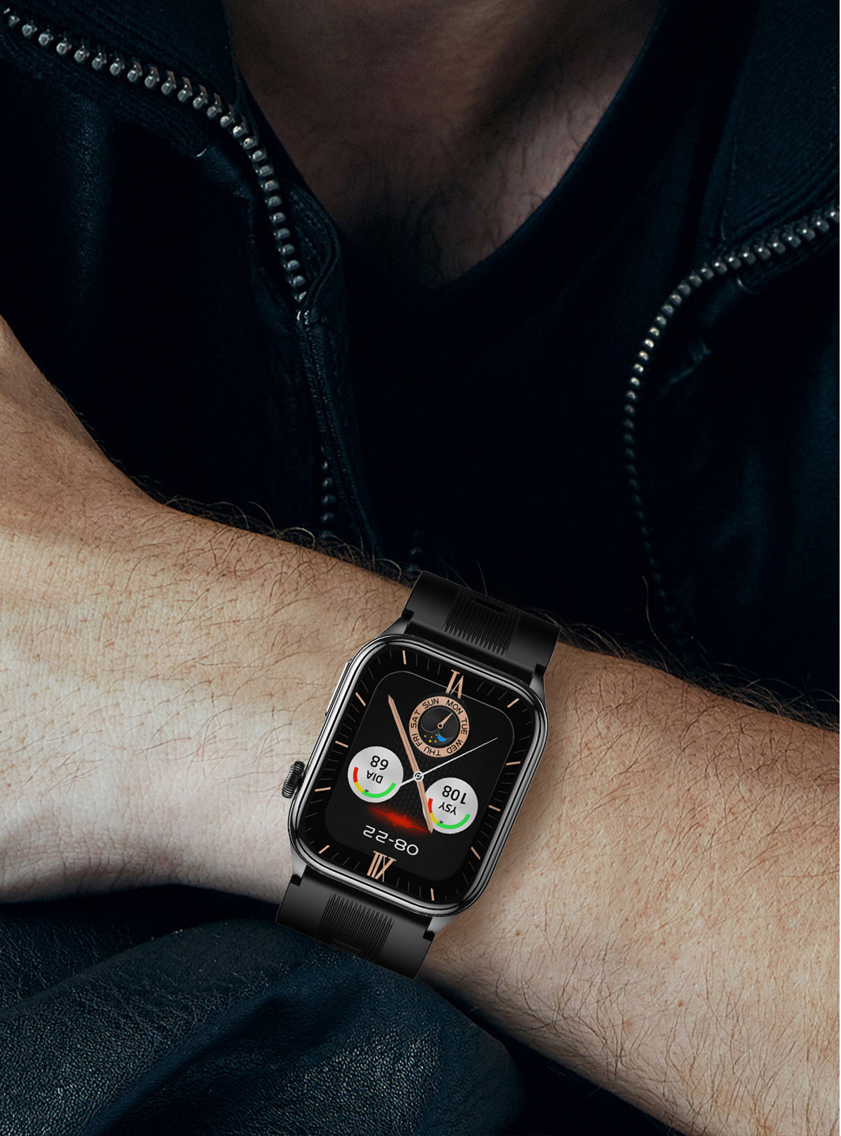 New smartwatch S101 lover's Gift bluetooth call health monitoring True blood pressure Air pump Blood glucose NFC ECG SOS