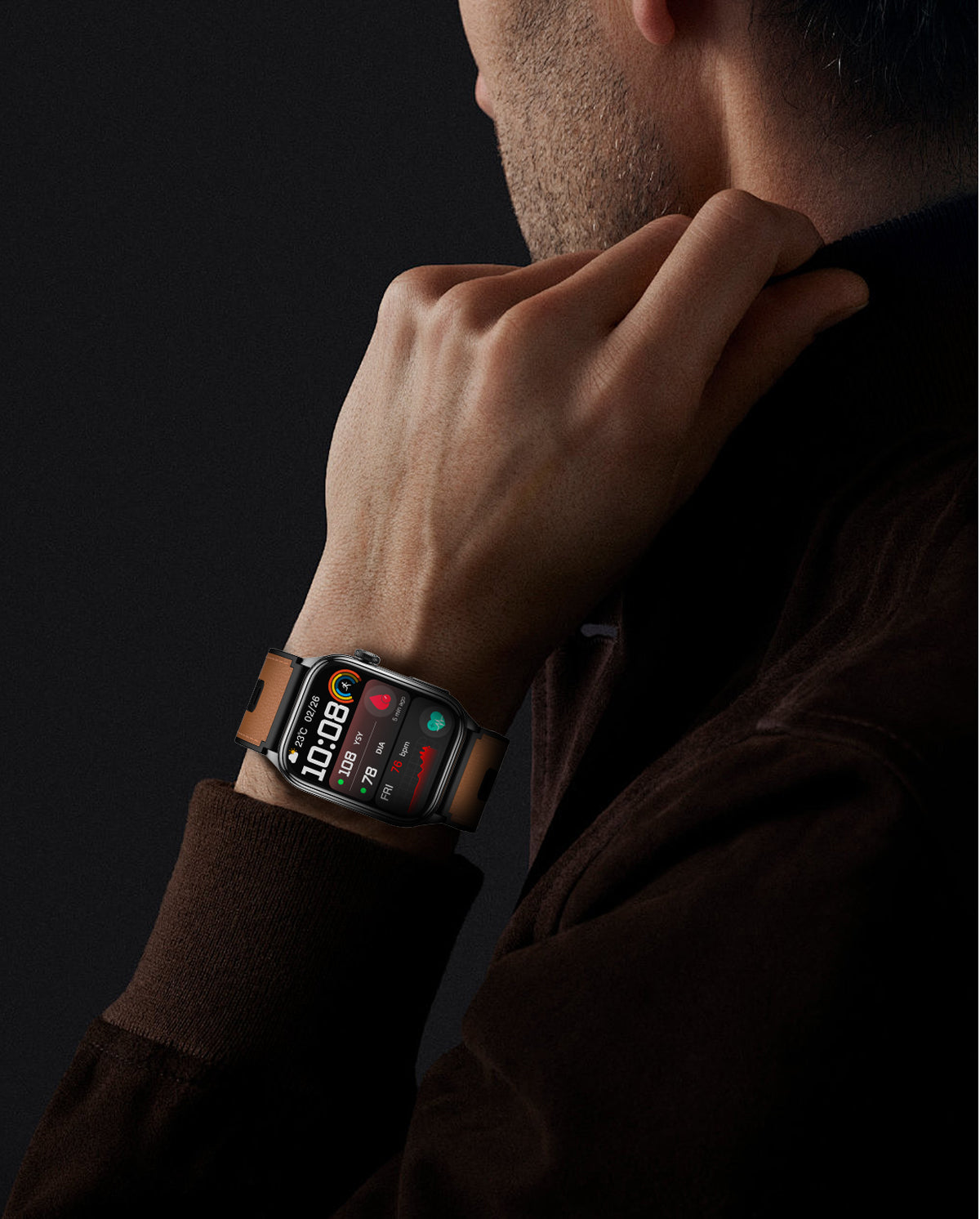 New smartwatch S101 lover's Gift bluetooth call health monitoring True blood pressure Air pump Blood glucose NFC ECG SOS