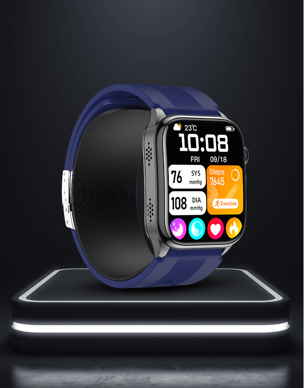 New smartwatch S101 lover's Gift bluetooth call health monitoring True blood pressure Air pump Blood glucose NFC ECG SOS