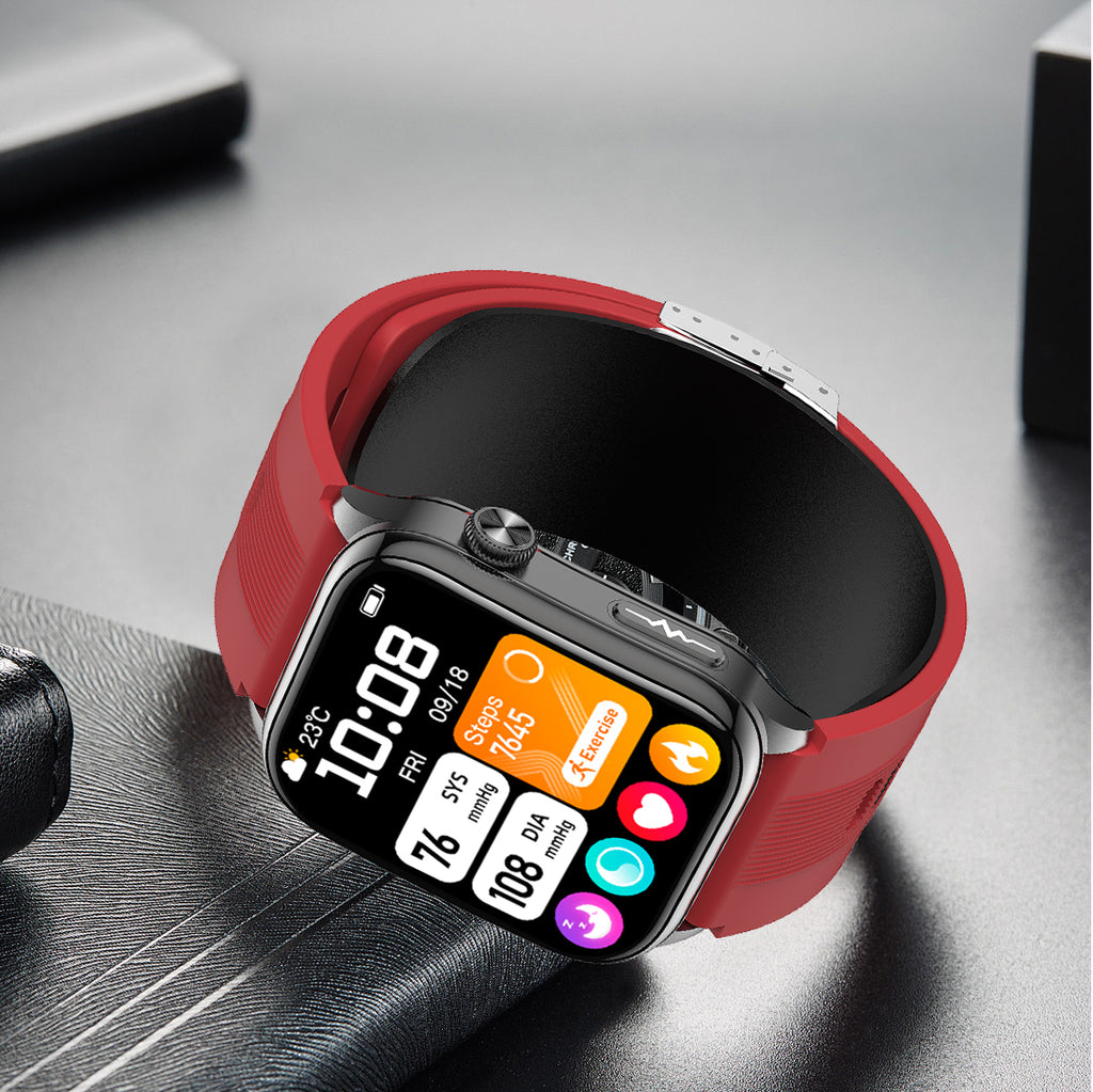 New smartwatch S101 lover's Gift bluetooth call health monitoring True blood pressure Air pump Blood glucose NFC ECG SOS