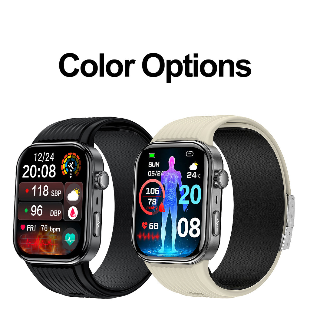 New smartwatch S191 Air pump+airbag type true blood pressure accurate test Bluetooth call ECG electrocardiogram blood sugar uric acid blood lipid body temperature blood oxygen sleep monitoring breathing training.